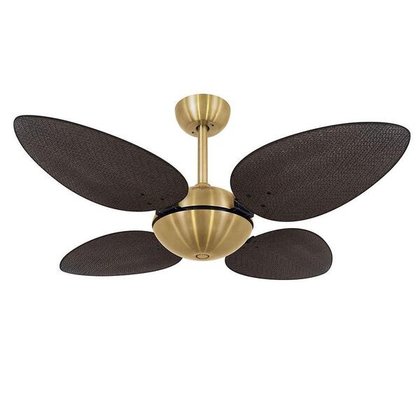 Ventilador De Teto Volare Dourado Office Pétalo 4 Pás 127v