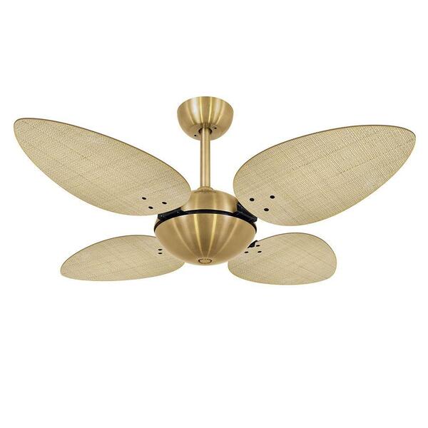 Ventilador De Teto Volare Dourado Office Pétalo 4 Pás 220v