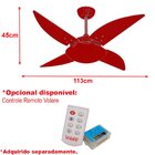 Ventilador De Teto Volare Dourado Vd300 4 Pás Branco 220v