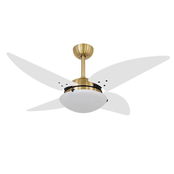 Ventilador De Teto Volare Dourado Vd300 4 Pás Branco 220v