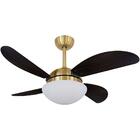 Ventilador De Teto Volare Dourado Vd42 Fly 4 Pás Tabaco 127v