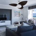 Ventilador De Teto Volare Dunamis Escovado Vidro Marrom 220v