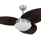 Ventilador De Teto Volare Dunamis Escovado Vidro Marrom 220v