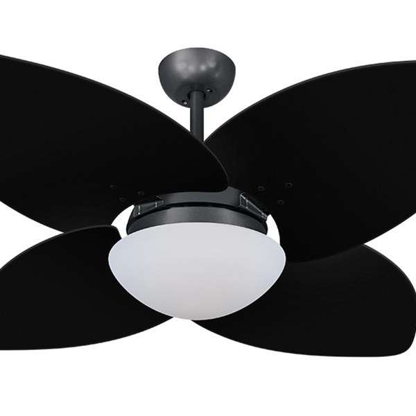 Ventilador De Teto Volare Dunamis Preto E Grafite Vidro 110v