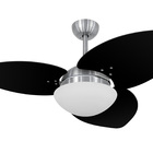 Ventilador De Teto Volare Escovado Vidro Dunamis Preto 220v