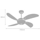 Ventilador De Teto Volare Fly Office Tabaco 220v