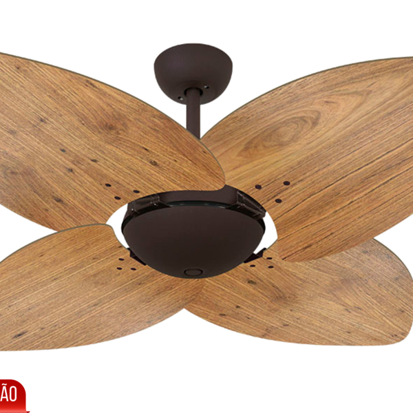 Ventilador De Teto Volare Marrom Office Dunamis Freijó 110v