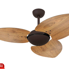 Ventilador De Teto Volare Marrom Office Dunamis Freijó 220v