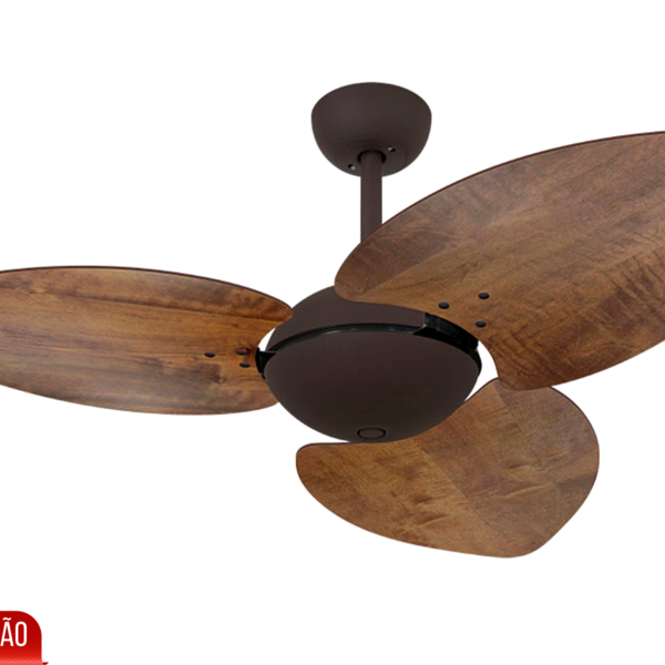 Ventilador De Teto Volare Marrom Office Dunamis Imbuia 220v