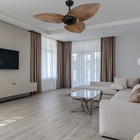 Ventilador De Teto Volare Preto Office Dunamis Imbuia 220v