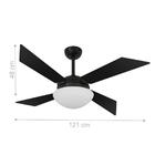 Ventilador De Teto Volare Tech Preto 220v