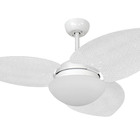 Ventilador De Teto Volare Vidro Dunamis Palha Branca 220v