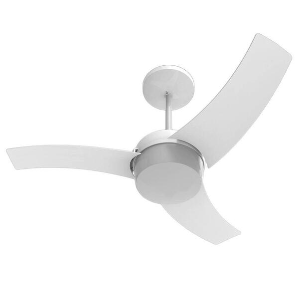 Ventilador De Teto Wave Branco 3 Pás Com Luminária Aliseu 110v