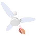 Ventilador De Teto Wind Light Cristal Led 18w Ponente Control