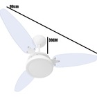 Ventilador De Teto Wind Light Cristal Led 18w Ponente Control