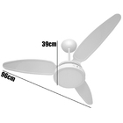 Ventilador De Teto Wind Light Silent Luminária Plafon Led 18w