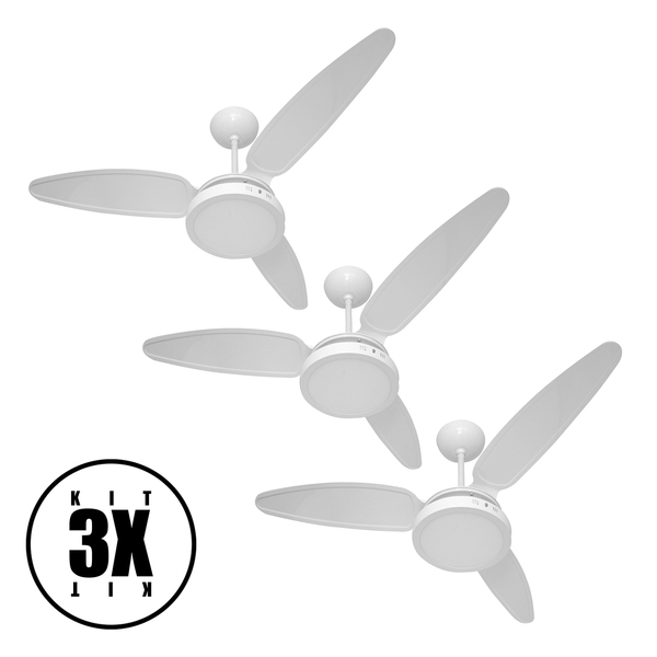 Ventilador De Teto Wind Light Silent Luminária Plafon Led 18w