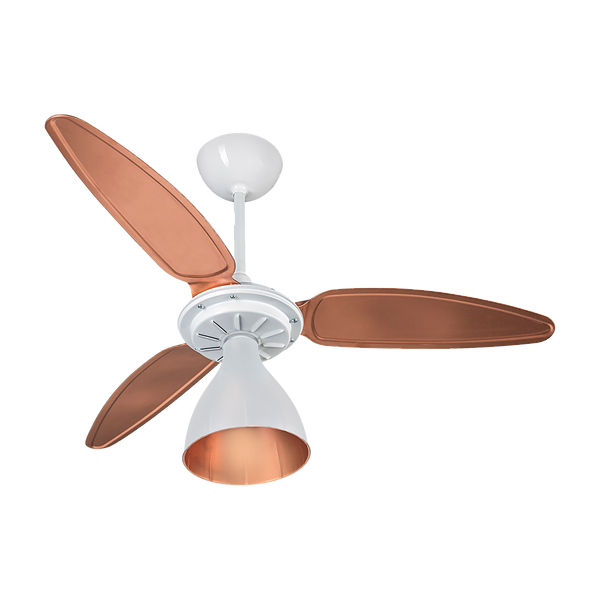 Ventilador De Teto Wind Tulipa Branco Cobreado 127v - New Vin