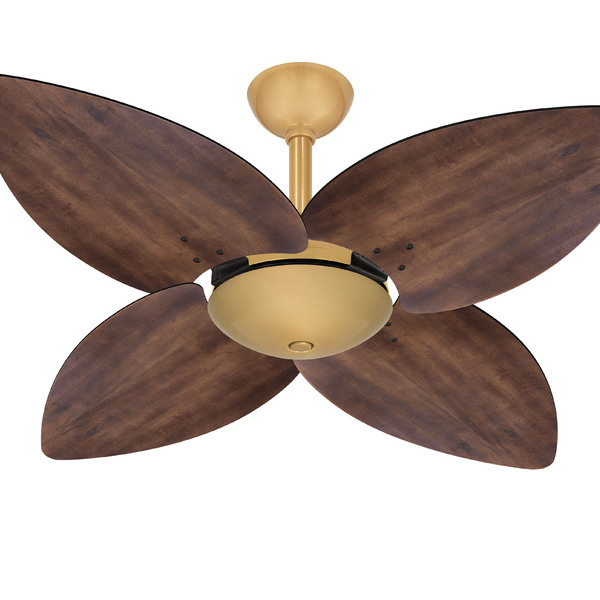 Ventilador De Teto Winds Dourado 4 Pás Econômico Ventax 110v
