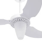 Ventilador De Teto Zenys Ciclone Cônico 3 Pás Curvas Branco -