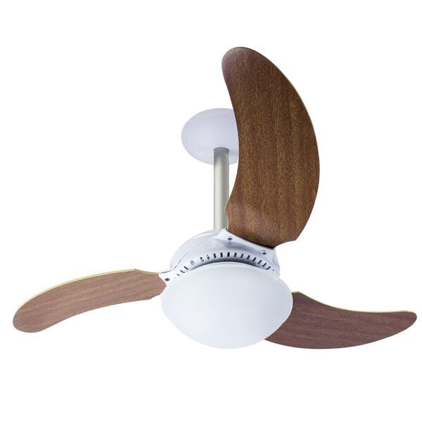 Ventilador De Teto Zenys Ciclone Lustre Globo 3 Pás Curvas Mo