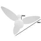 Ventilador De Teto Zonda Branco Para 2 Lâmpadas Luxo Ponente