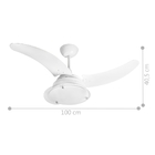 Ventilador Itália Branco 220v 3 Pás E Controle Remoto