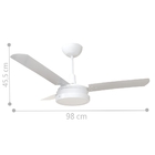 Ventilador Led Breeze Branco 220v 3 Pás Brancas