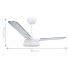 Ventilador Led Breeze Branco 220v 3 Pás Transparentes E Contr