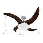 Ventilador Led Carvalho Tabaco 4 Pás 220v