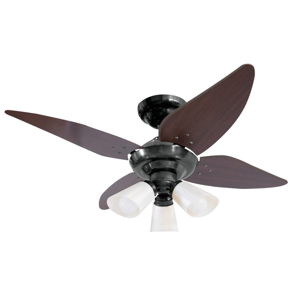 Ventilador Lustre Manour Fumê 220v 4 Pás Tabaco
