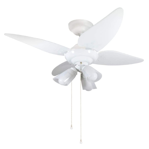 Ventilador Lustre Manour Plus Branco 220v 4 Pás Branca