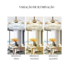 Ventilador Lustre Retrátil Luxo Cristal Led Controlo Remoto