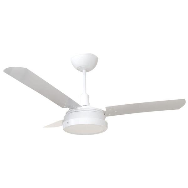 Ventilador Luz Led Vinius Branco 110v 3 Pás Brancas