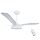 Ventilador Luz Led Vinius Branco 110v 3 Pás E Controle