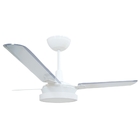 Ventilador Luz Led Vinius Branco 220v 3 Pás Transparentes