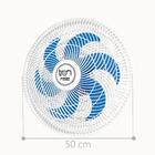 Ventilador Maggie Parede Branco Oscilante 220v Pás Azul