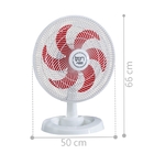 Ventilador Médio Maggie Branco Oscilante 220v Pás Vermelha