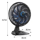 Ventilador Mesa Arno 49cm 127V Preto e Azul Escuro X-treme 9