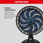Ventilador Mesa Arno 49cm 127V Preto e Azul Escuro X-treme 9