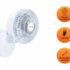 Ventilador Mini De Mesa Parede 20cm Turbo 20w Potente 2 Veloc