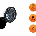 Ventilador Mini De Mesa Parede 20cm Turbo 20w Potente 2 Veloc
