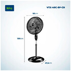 Ventilador Mondial 8 Pás Super Turbo Tech 127v Preto/prata