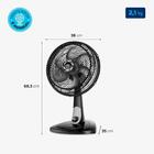 Ventilador Mondial Vt-30nb 30cm Preto Com Prata 220v