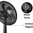 Ventilador Osc Mesa Preto 30cm 55w Turbo Ventimais  110v