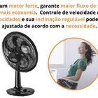 Ventilador Osc Mesa Preto 40cm 126w Turbo Ventimais  110v