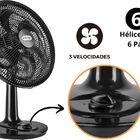 Ventilador Osc Mesa Preto 40cm 126w Turbo Ventimais  220v