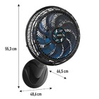 Ventilador de Parede 49cm 220V Preto e Azul Escuro X-treme 9 Arno