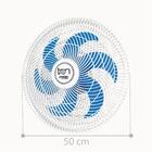 Ventilador Parede Lorena Branco Oscilante 127v Pás Azul