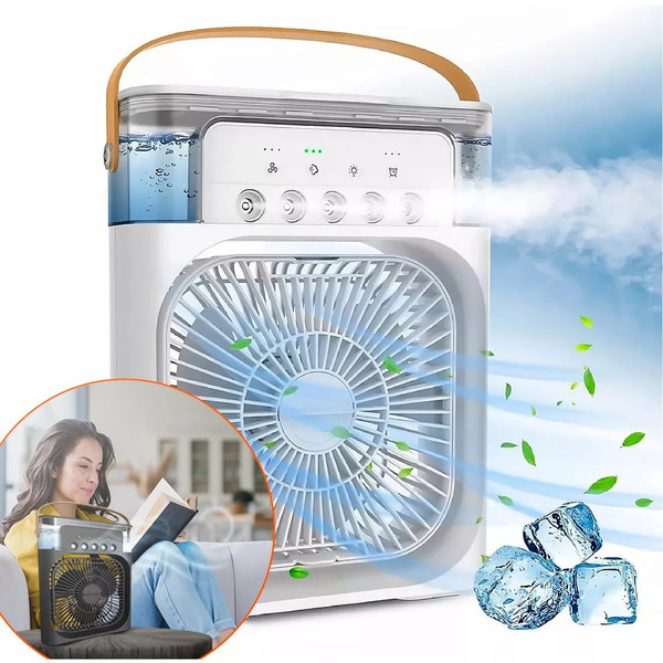 Ventilador Portatil Umidificador De Ar Com Reservatorio Agua